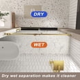 thumbnail image 6 of 56-60" W x 76" H Frameless Shower Door, 1/4" Tempered Glass, Brushed Gold, 6 of 14
