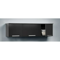 Prepac Coal Harbor Modern Wall Mounted Hutch, Black