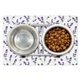 thumbnail image 1 of Botanical Pet Mat for Food and Water, Romantic Watercolor Violet Lavender Bouquet on a Plain Backdrop, Non-Slip Rubber Mat for Dogs and Cats, 18" X 12", by Ambesonne, 1 of 2