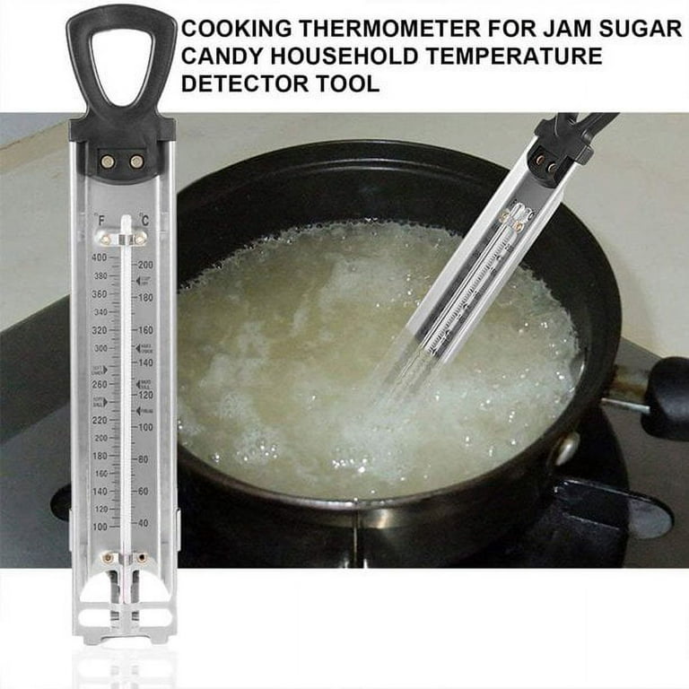 2 Pcs Candy Thermometer with Pot Clip, Stainless Steel Sugar Syrup Jam  Jelly Oil Deep Fry Thermometer with Hanging Hole, Classic Kitchen Cooking