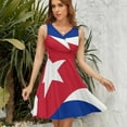 thumbnail image 7 of Cuba Flag Dress Summer Street Style Dresses Female Sleeveless Printed Sundress, 7 of 7