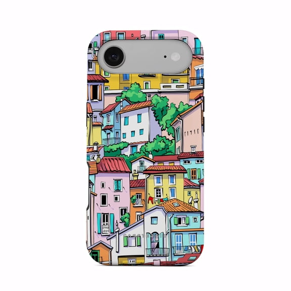 CASETEROID Tough Case for iPhone 17 Air – Dual-Layer Protection, Shockproof [Compatible with MagSafe] – Urban Mosaic Case