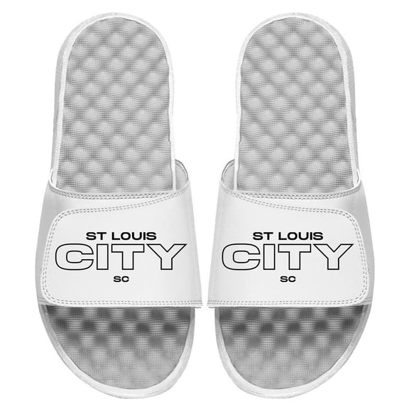 Men's ISlide White St. Louis City SC Wordmark Slide Sandals