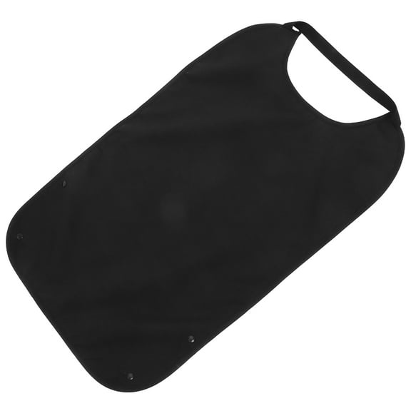 Zehuanyu Polyester Stretchable Adult Bibs with Crumb Catchers, Washable Dining Clothing Protector for Elderly and Disabled, Black