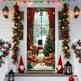 thumbnail image 6 of Christmas Tree Door Cover Festive Holiday Decoration for Home Entrance, Winter Wonderland Christmas Decor Holiday Party Supplies 35 x 71Inch, 6 of 6