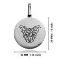 thumbnail image 2 of Stainless Steel Geometric Polygon Dog Animal Round Medallion Keychain Circle Ring, 2 of 2