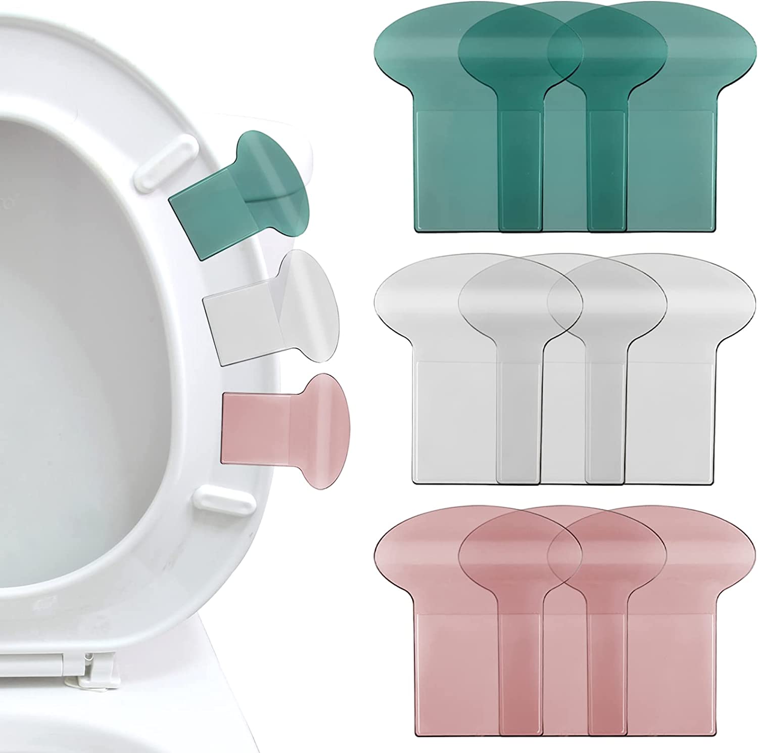 9 Pack Toilet Seat Lifter Handle Seat Cover Lifter Avoid Touching