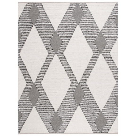 SAFAVIEH Natura Medici Diamond Area Rug, Ivory/Grey, 8' x 10'