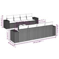 thumbnail image 2 of vidaXL Garden Sofa Set Black PE Rattan Large Adjustable Feet, 2 of 4