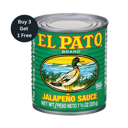 El Pato Original Canned Jalapeno Sauce, 7.75 oz ( Buy 3 Get 1 Free )