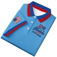 thumbnail image 3 of Men's USA 250th Anniversary Polo Shirt We The People Patriotic Flag Short Sleeve Golf Tee, 3 of 6