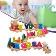 thumbnail image 2 of OUSITAID Wooden 26 Letters Train Toy Trackless Drag Car Toy Set Early for Education Toy, 2 of 5