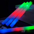 thumbnail image 2 of Barra de gomaespuma LED RGB de 12/15/30/60 piezas, barras luminosas de colores a granel, tubo de animación, luz oscura, suministros para fiestas de cumpleaños y bodas, 2 of 4