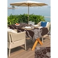 thumbnail image 5 of Outdoor Tablecloth with Umbrella Hole for Patio/Picnic/Party/Camping, Brown Flowers Waterproof Table Cloth Rectangle Table Cover Washable, Spring Floral Botanical Modern Art (60"x 84"), 5 of 8
