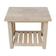 thumbnail image 5 of Surrey Solid Wood Side Table with Shelf - Unfinished, 5 of 8