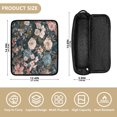 thumbnail image 4 of Hair Tool Organizer Bag with Heat Resistant Mat Removable Travel Storage Case for Hot Air Brushes Curling Irons Pale Pink Flowers, 4 of 8