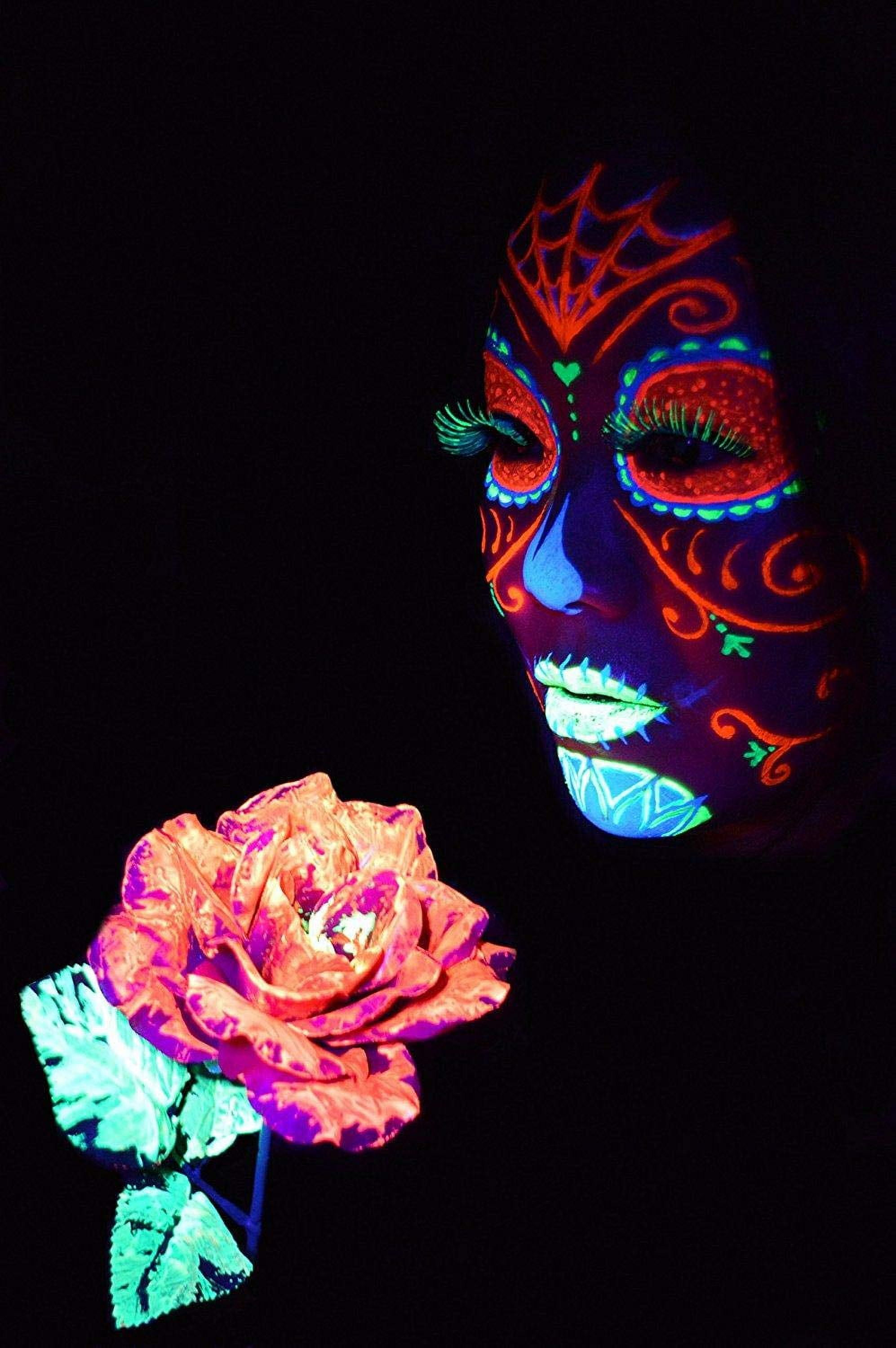 DELISOUL UV Neon Face Paint,Glow in the Dark Face Paint,Black Light Body  Paint,8