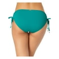 thumbnail image 2 of ANNE COLE Women's Teal Stretch Ruched Tie Lined Adjustable Full Coverage Bikini Swimsuit Bottom L, 2 of 2