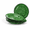Dark Green, variant on Set Of 4 Dark Green Enamelware Metal 8" Round Classic Salad Plates With Splatter Design