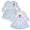 Pale Blue, variant on Girls Puff Ink Long Sleeve Front & Back Toddler Dress