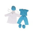 thumbnail image 4 of Doctor Doctor Outfit Uniforme de muñeca 18icn Ropa y accesorios de muñecas Ropa de muñecas Muñecas Muñecas Scrub para niñas de 18 pulgadas de muñecas azul, 4 of 8