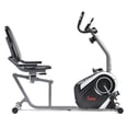 thumbnail image 3 of Sunny Health & Fitness Magnetic Recumbent Bike Exercise Bike, 300lb Capacity, Easy Adjustable Seat, Monitor, Pulse Rate Monitoring - SF-RB4616S, 3 of 10