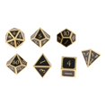 thumbnail image 1 of MERIGLARE 7Pcs Polyhedral Dice RPG Board Table Game Dices - Black, 16mm, 1 of 7