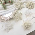 thumbnail image 3 of Christmas Decorative Transparent Sparkling Pink Acrylic Snowflake Pendant Gold Snowflake Pieces Christmas Tree Window Display, 3 of 4