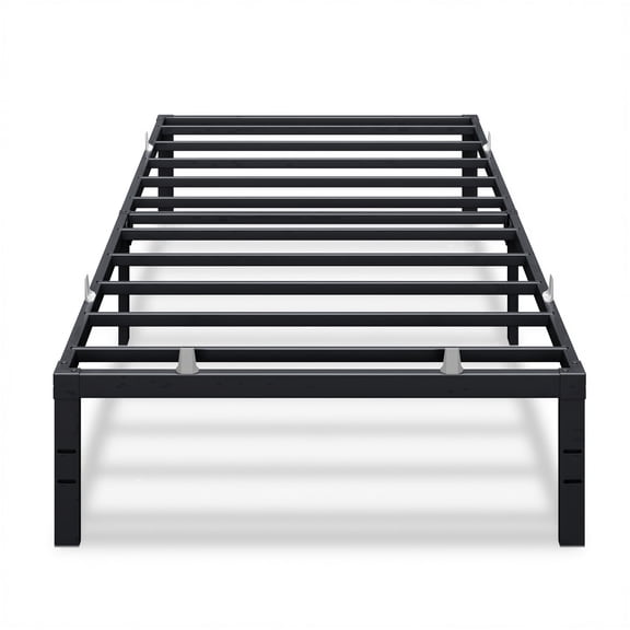 Vasagle Twin Metal Bed Frame 14 inches Tall, 550 lb Weight Capacity, No Box Spring Needed, with Under-Bed Storage, Easy Setup, Matte Black