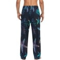 thumbnail image 7 of Men's Pajama Pants with Pockets Sleepwear Lounge Pants Stretch Casual Coral Starfish Fish, 7 of 7