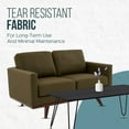 thumbnail image 3 of LeisureMod Chester Modern Faux Leather Loveseat Chair in Green Leather, 3 of 11