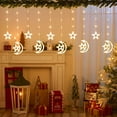 thumbnail image 1 of Christmas Window Curtain Lights, String Lights USB Powered Remote Timer Function Curtain Lights for Christmas New Year Indoor Outdoor Window Decoration, 1 of 5