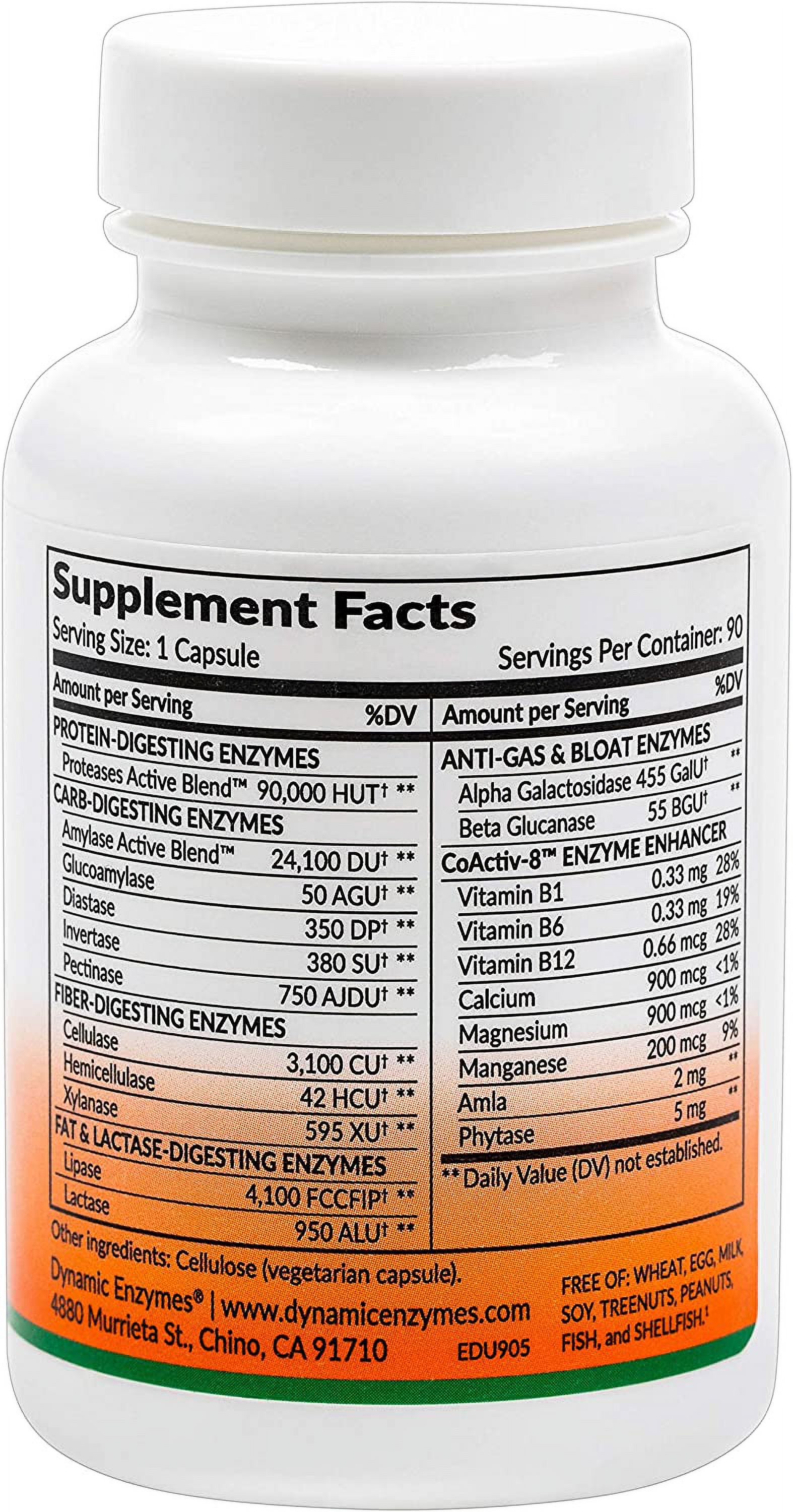 Dynamic Enzymes Eat E-Z Ultra - 90 Vegan Capsules