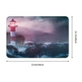 thumbnail image 3 of Haiem lighthouse Waves Torrential Rain Front Door Mat Indoor Outdoor Entrance, Waterproof All-Season, All-Weather Doormat, Durable Flannel Fabric, Fade Resistant, Low Profile, 16x24in, 3 of 9