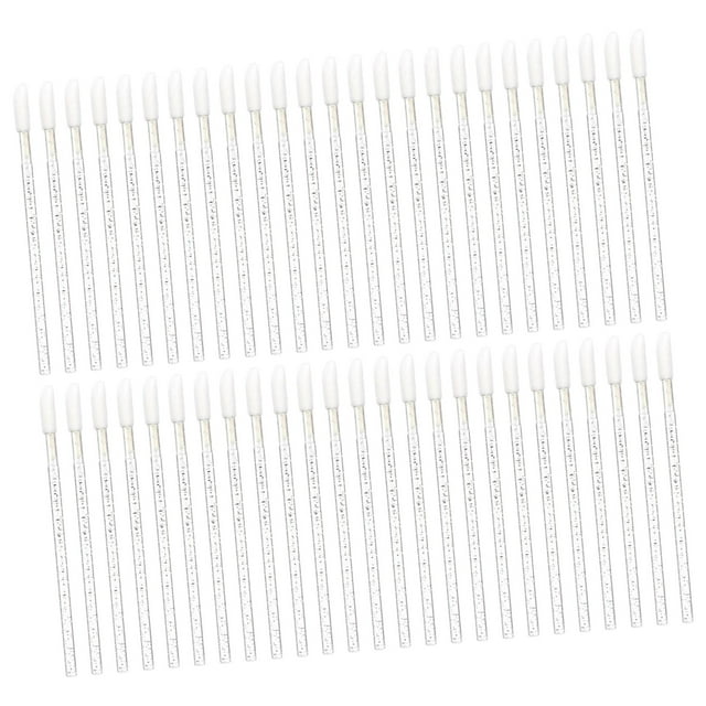 Pinceles de labios Macarena 50 piezas herramientas para maquillaje varilla de cristal plata
