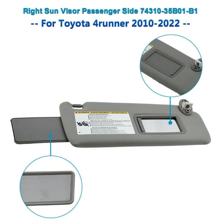 Right Sun Visor Passenger For Toyota 4Runner Series 2010-2021 2022