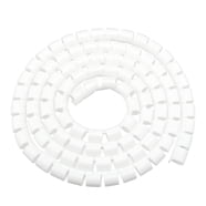 10mm Flexible Spiral Tube Cable Wire Wrap Computer Manage Cord White 2M ...