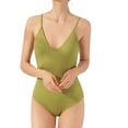 thumbnail image 3 of Lovito Casual Plain Bow Back Spaghetti Strap One-pieces, 3 of 5