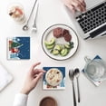 thumbnail image 1 of RYLABLUE Merry Christmas Santa Claus Set of 4 Coaster for Drinks, Absorbent Ceramic Stone Coasters Cup Mat with Cork Base for Home Kitchen Room Coffee Table Bar Decor, 1 of 4