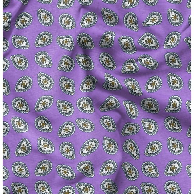 Soimoi Cotton Voile Fabric Abstracts Abstract Printed Fabric 1 Yard 56 Inch Wide