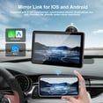 thumbnail image 3 of Wireless Apple Carplay Screen for Car, 7" HD Touch Screen Portable Car Stereo for Carplay & Android Auto, Pantalla para Carros with Bluetooth, AUX, FM Transmitter, Voice Control, 3 of 5