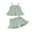 Green, variant on Xingqing Lovely Baby Girls 2pcs Clothes Floral Printed Strap Sleeveless Vest Tops+Ruffles A-Line Skirts Sets