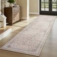 thumbnail image 4 of SIXHOME 2x8 Feet Washable Non-Slip Runner Rug - Traditional Distressed Vintage Pink Rug with Retro Floral Design, Ultra-Soft Indoor Carpet for Kitchens Doorways Bedroom, 4 of 6