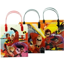 Disney Incredibles 12 Party Favor Reusable Medium Goodie Gift Bags 8"