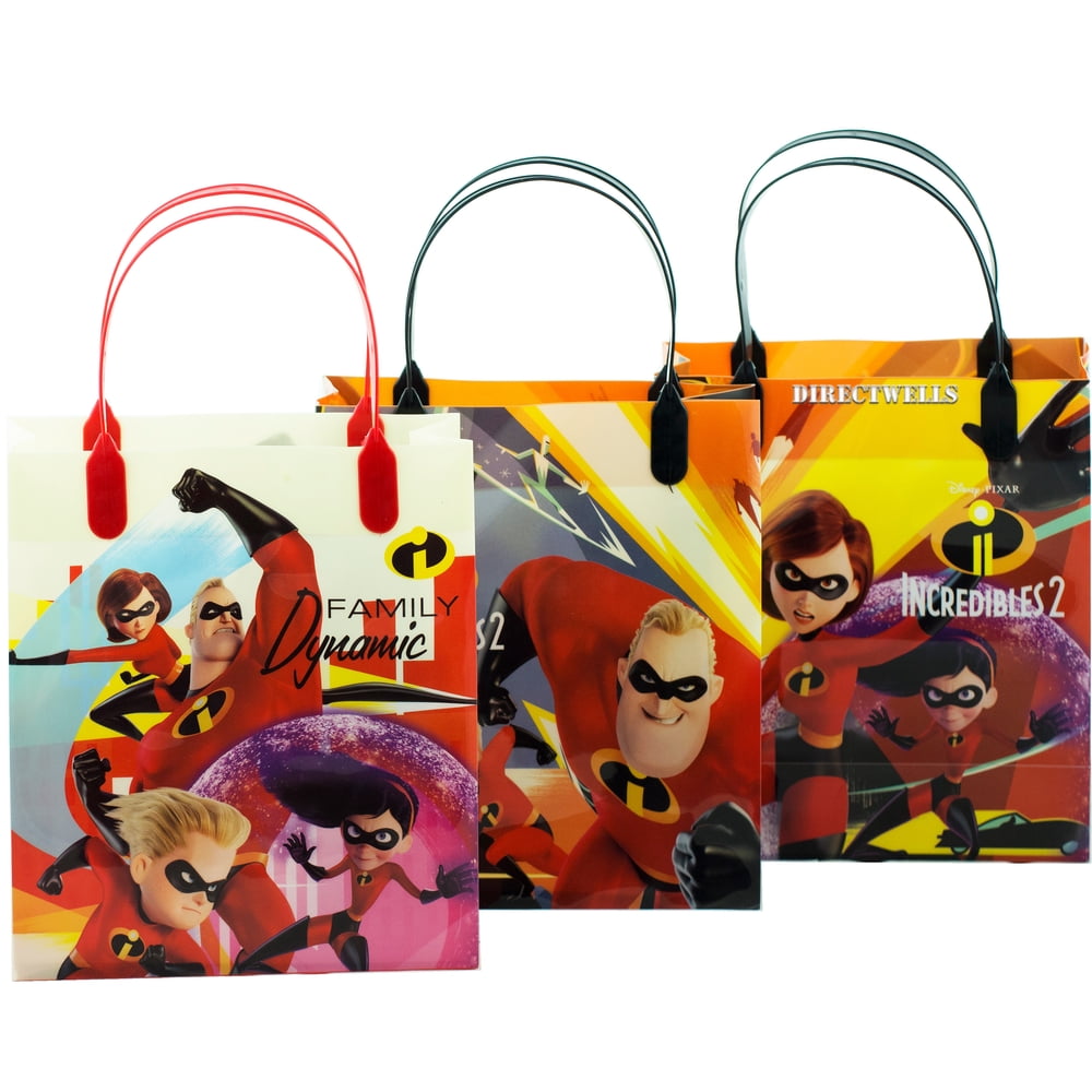 Disney Incredibles 12 Party Favor Reusable Medium Goodie Gift Bags 8