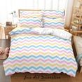 thumbnail image 1 of 3D Geometric Color Zigzag Quilt Cover Set Bedding Set Duvet Cover Pillowcases, 1 of 3