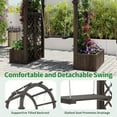thumbnail image 4 of Wooden Garden Arbor with Planter&Swing,Outdoor Arbor Trellis for Climbing Plants, Roses, Vines, Outside Pergola Planter, Garden Arch for Lawn Backyard Wedding Ceremony Bridal Party, 4 of 6