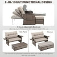 thumbnail image 5 of Gymojoy Outdoor Daybed Set Patio Day Bed Rattan Lounge Sofa Bed with Thick Cushions for Backyard Porch Poolside Lawn Beach,Beige, 5 of 11