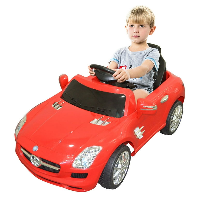 Costway 2-in-1 Kids Ride On Car Toy Toddler Travel Suitcase Licensed Mercedes  Benz Red 