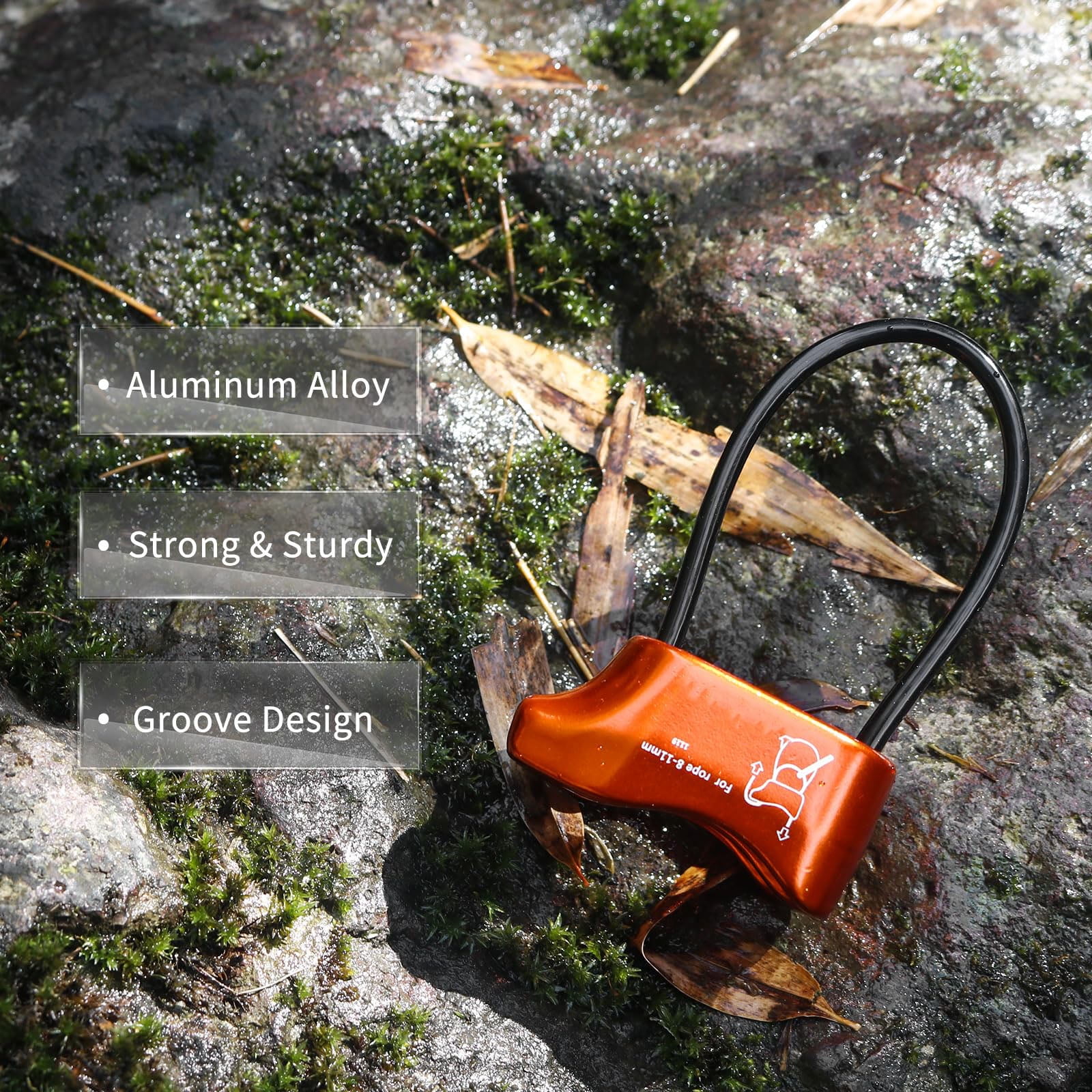 1 Pcs Climbing Abseiling Belay Device ATC Rappelling Descender 25KN V-grooved Equipment